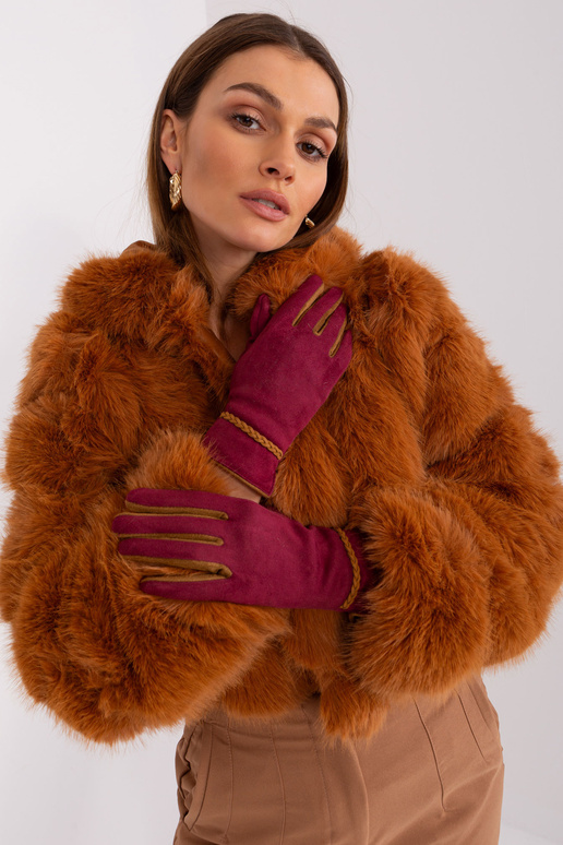 Rękawiczki-AT-RK-238601.25P-bordowy