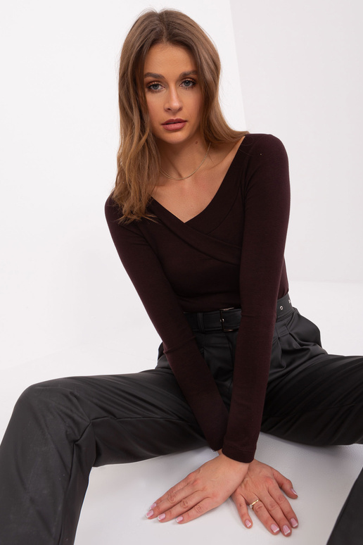 Bluzka-EM-BZ-785.32P-ciemny brązowy