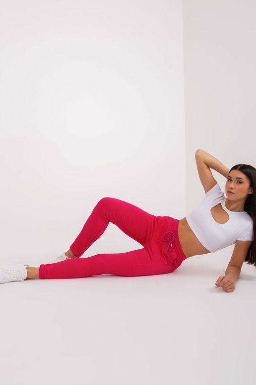 Spodnie dresowe-RV-DR-8694.37-fuksjowy