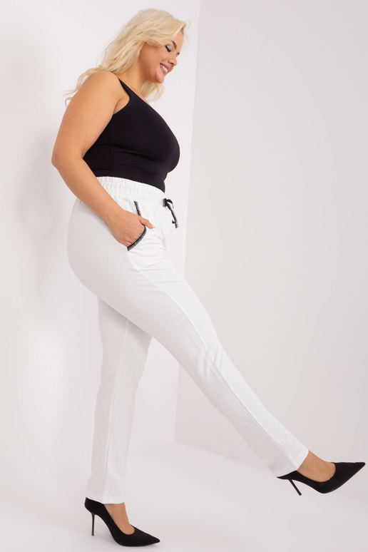 Spodnie dresowe-RV-DR-4765.52-ecru