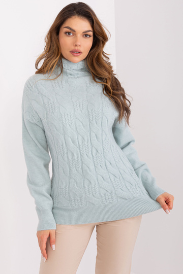 Sweter-AT-SW-23401.97P-mietowy 2