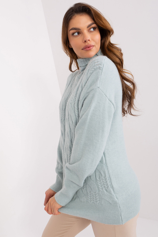 Sweter-AT-SW-23401.97P-mietowy