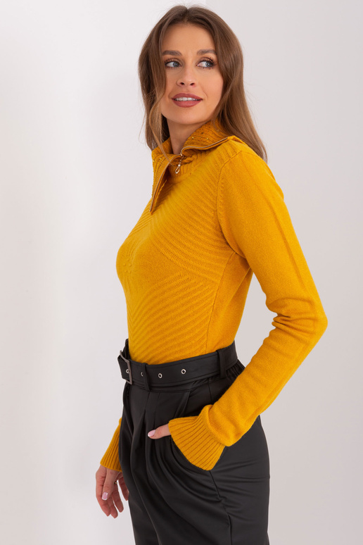 Sweter-PM-SW-R3634.99-ciemny żółty