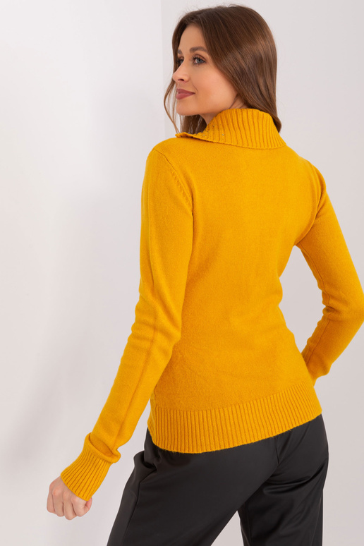 Sweter-PM-SW-R3634.99-ciemny żółty
