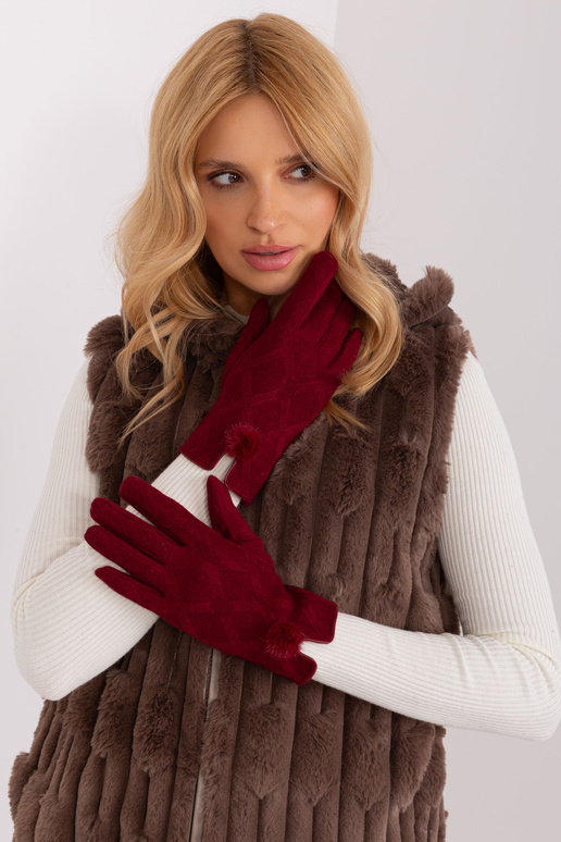 Rękawiczki-AT-RK-239506.98-bordowy