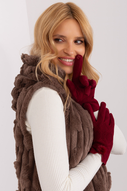 Rękawiczki-AT-RK-239506.98-bordowy