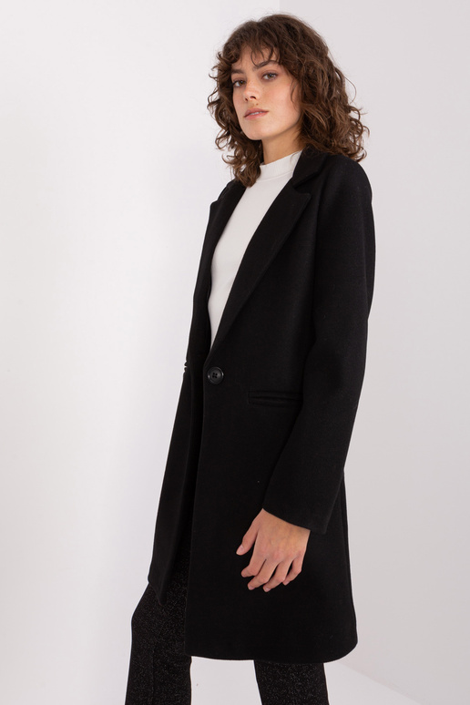 Kabát-TW-PL-BI-23314.00P-černý Kabát-TW-PL-BI-23314.00P-černý