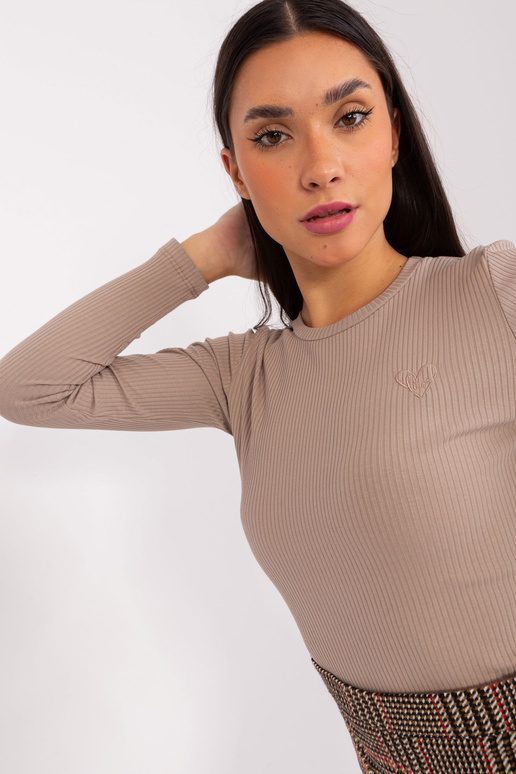 Bluzka-RV-BZ-9207.32X-ciemny bezowy Bluzka-RV-BZ-9207.32X-ciemny bezowy