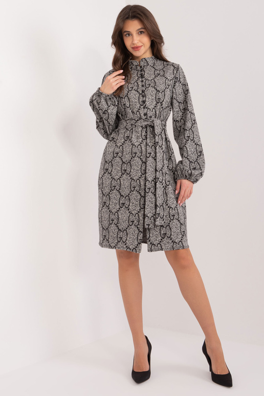 Šaty-LK-SK-509526-1.06-šedo-černé