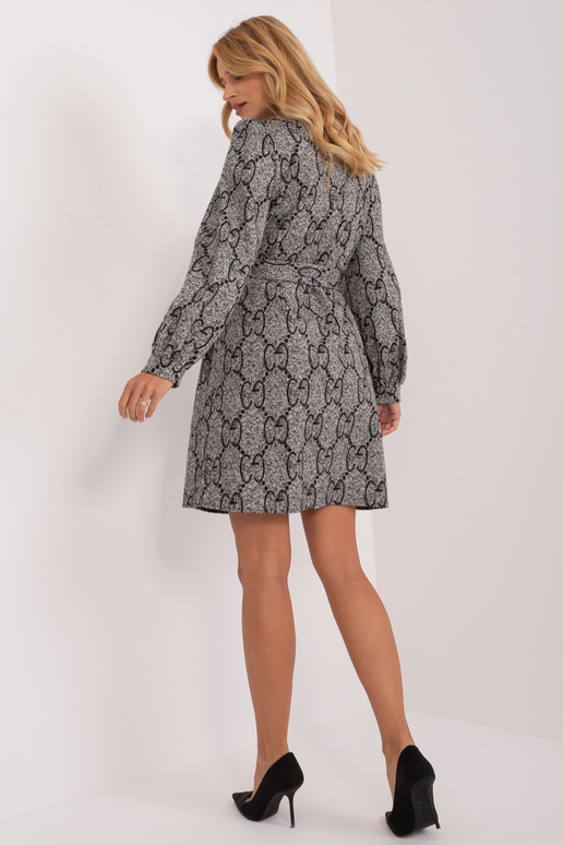 Šaty-LK-SK-509107.00X-šedo-černé