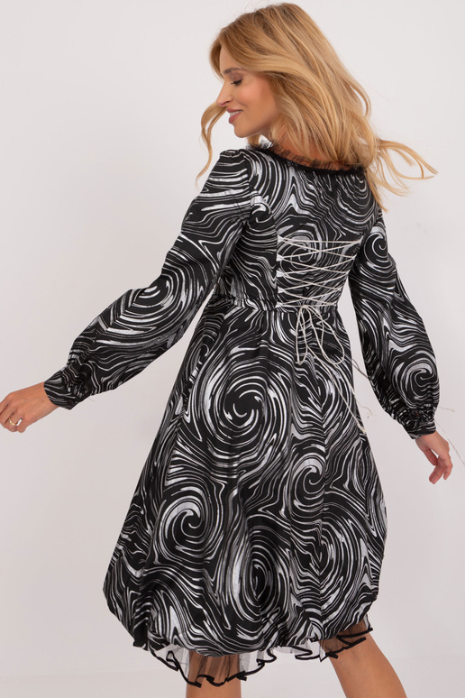 Šaty-LK-SK-509565.07-černo-stříbrné