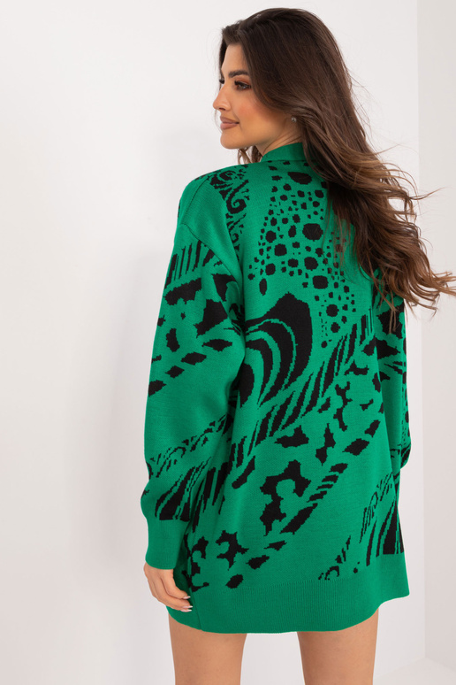 Kardigan-BA-SW-12038.20-černo-zelený