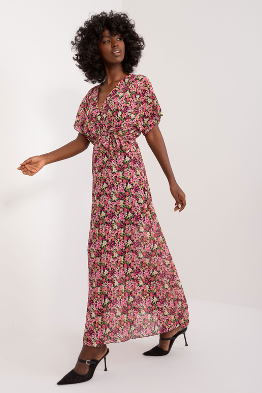 Šaty-DHJ-SK-9656.19X-černo-růžové