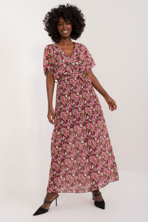 Šaty-DHJ-SK-9656.19X-černo-růžové