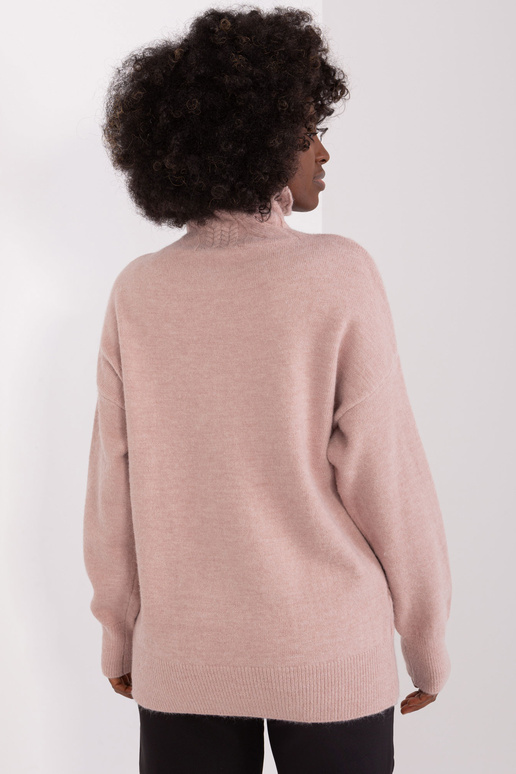 Sweter-AT-SW-23401.97P-ciemny różowy