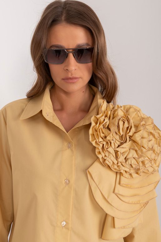 Košile-LK-KS-509612.28-tmavě žlutá