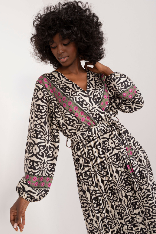 Šaty-DHJ-SK-16656.13X-černo-béžové