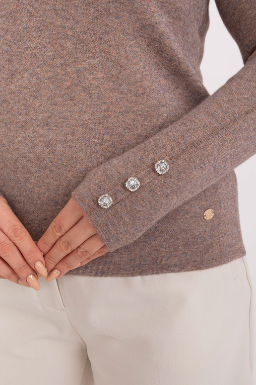 Sweter-PM-SW-PM1020.12P-ciemny bezowy