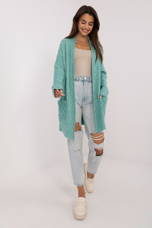 Cardigan-AT-SW-2366.61- Mátová barva