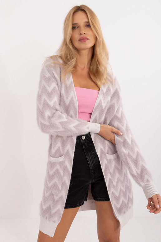 Cardigan-AT-SW-2340-A.00-světle fialová