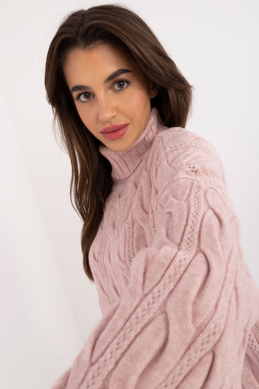 Svetr-AT-SW-23445,00-světle růžový