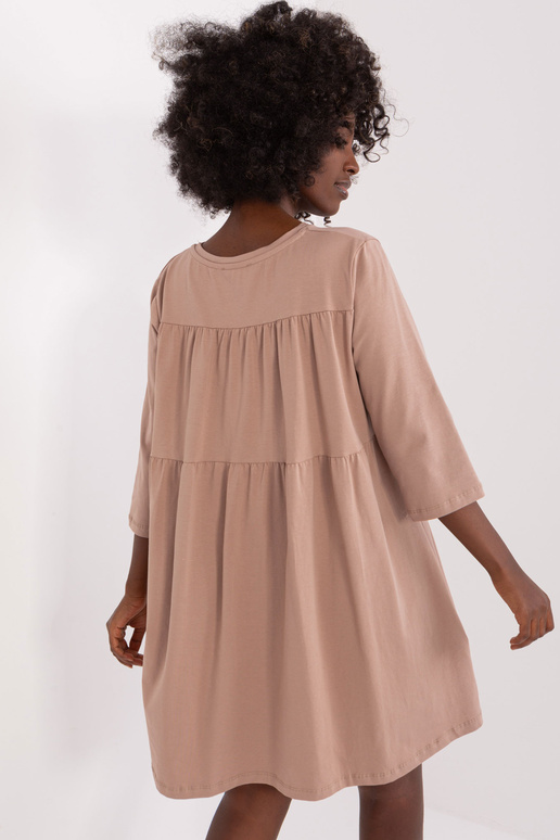 Sukienka-RV-SK-6274.36P-ciemny bezowy