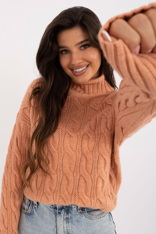 Svetr-AT-SW-23445,00-světle oranžový