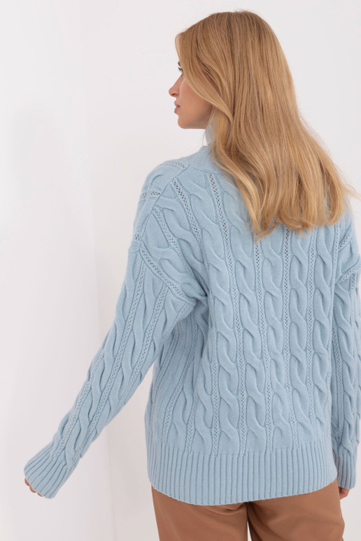 Svetr-AT-SW-23445.00- světle modrá