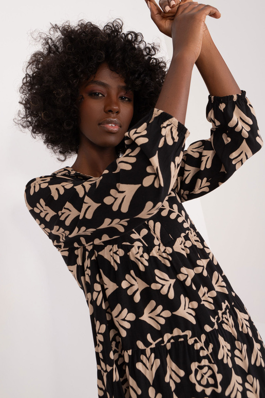 Šaty-D73771Z30425A-černo-béžové