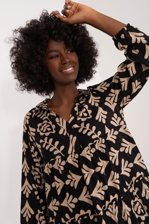 Šaty-D73771Z30425A-černo-béžové