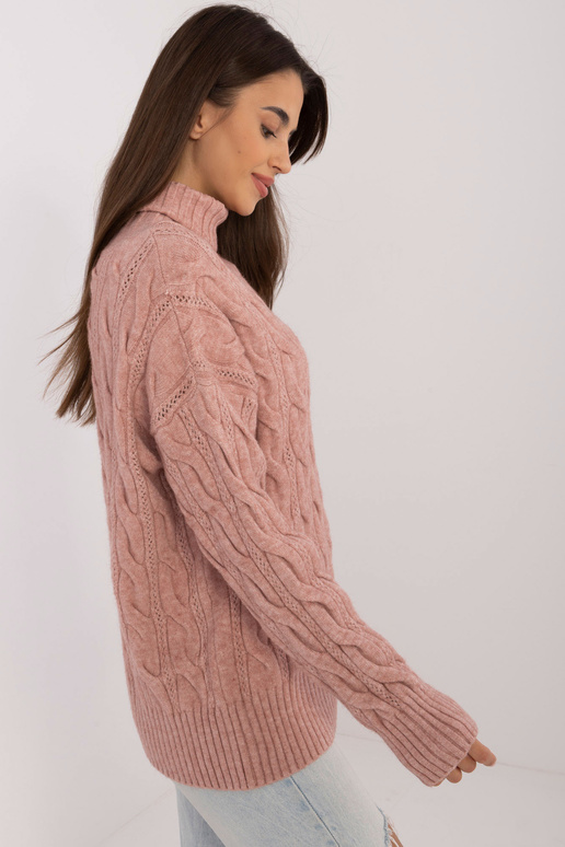 Svetr-AT-SW-23445,00-tmavě růžový
