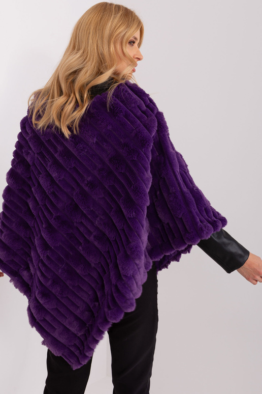 Poncho-AT-PN-2347.68-ciemny fioletowy