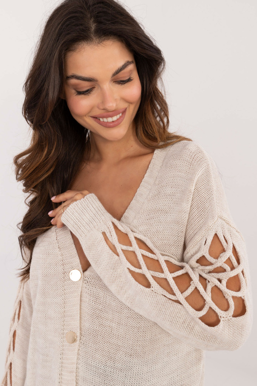 Svetr -MI-SW-2908.28-světle béžový Svetr -MI-SW-2908.28-světle béžový