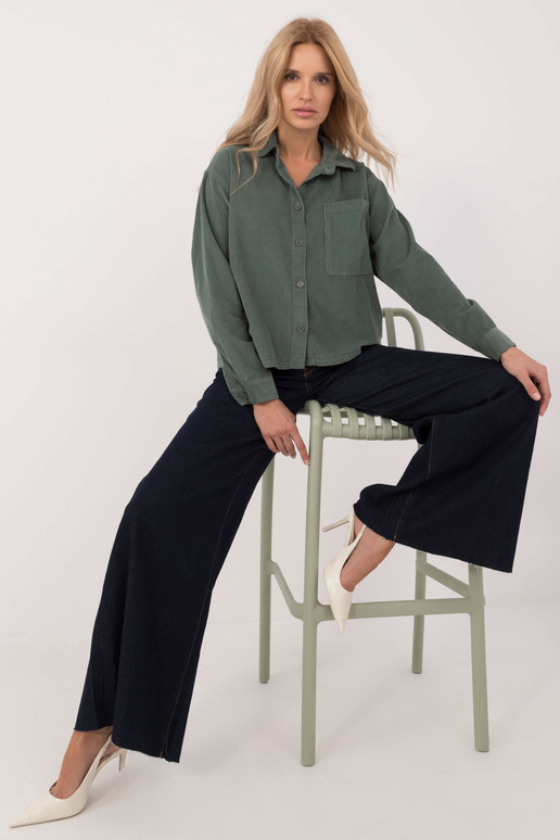 Košile - D70046M11184A1 - tmavě zelená