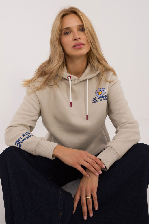 Mikina - D10600T02420I - světle béžová