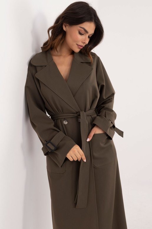 Płaszcz-LK-PL-509754.42-khaki Płaszcz-LK-PL-509754.42-khaki