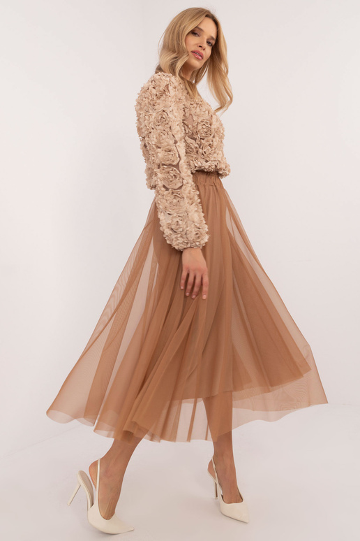 Sukně-DHJ-SD-19568.13X- Béžová barva