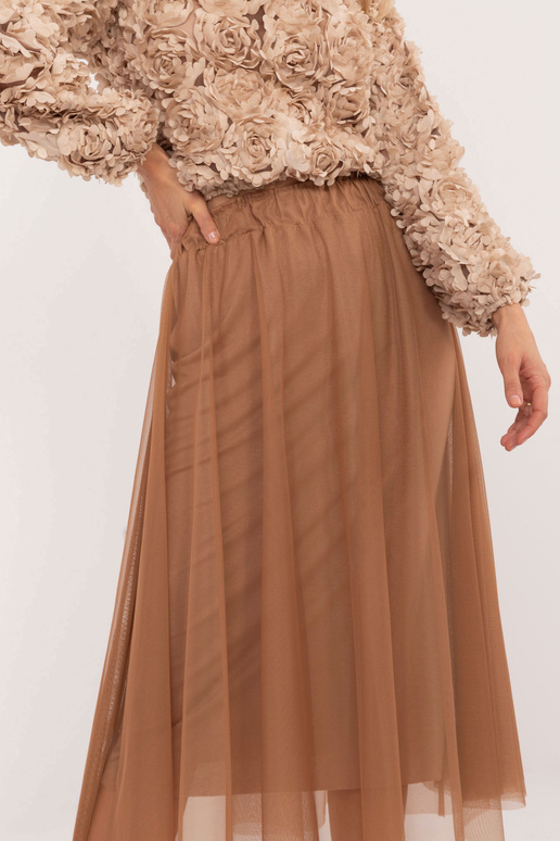 Sukně-DHJ-SD-19568.13X- Béžová barva