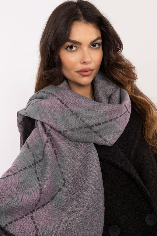 Šátek-AT-CH-12301.82P-šedo-růžový Šátek-AT-CH-12301.82P-šedo-růžový