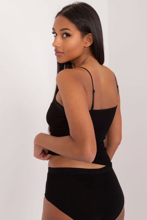 Crop top styl košile -BR-TP-2030-černý