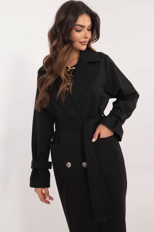 Płaszcz-LK-PL-509754.42-czarny Płaszcz-LK-PL-509754.42-czarny