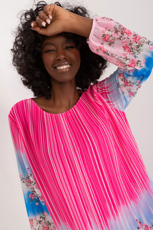 Šaty-DHJ-SK-N8524.14X-tmavě růžové