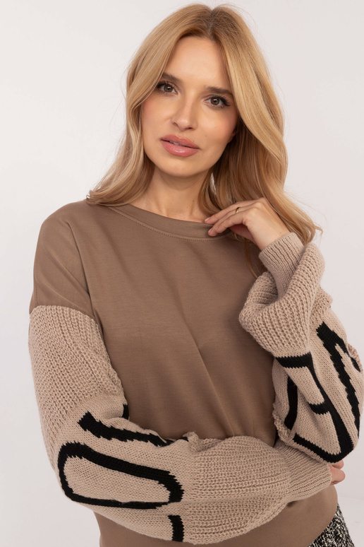 Mikina-MI-BL-M5975.26P-tmavě béžová