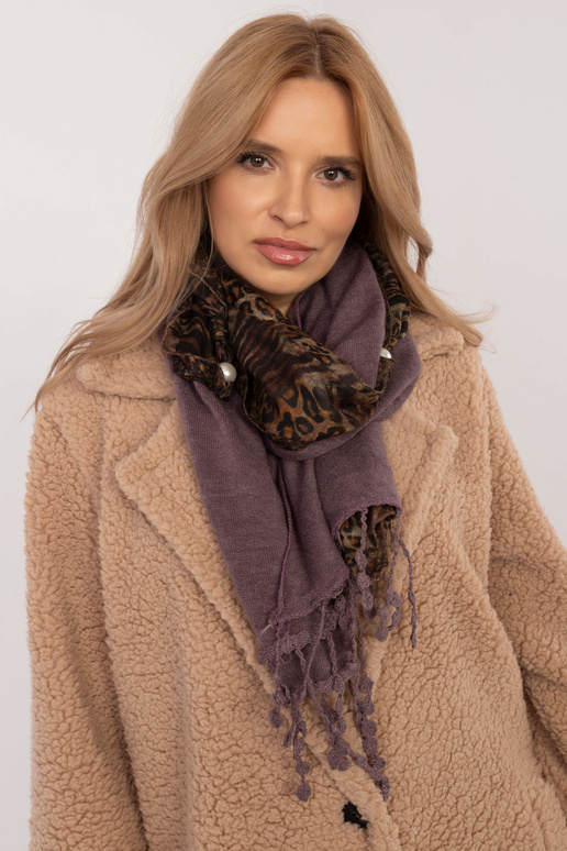 Šála-AT-SZ-0247.83P-tmavě fialová Šála-AT-SZ-0247.83P-tmavě fialová