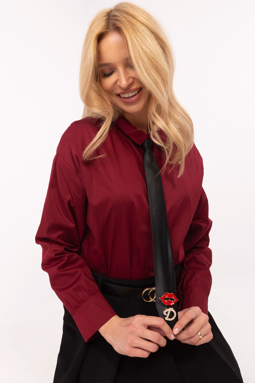 Košile-DHJ-KS-9213-1,77P-vínová