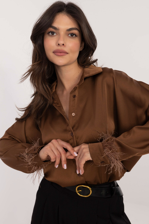 Košile-DHJ-KS-16879.37-hnědá