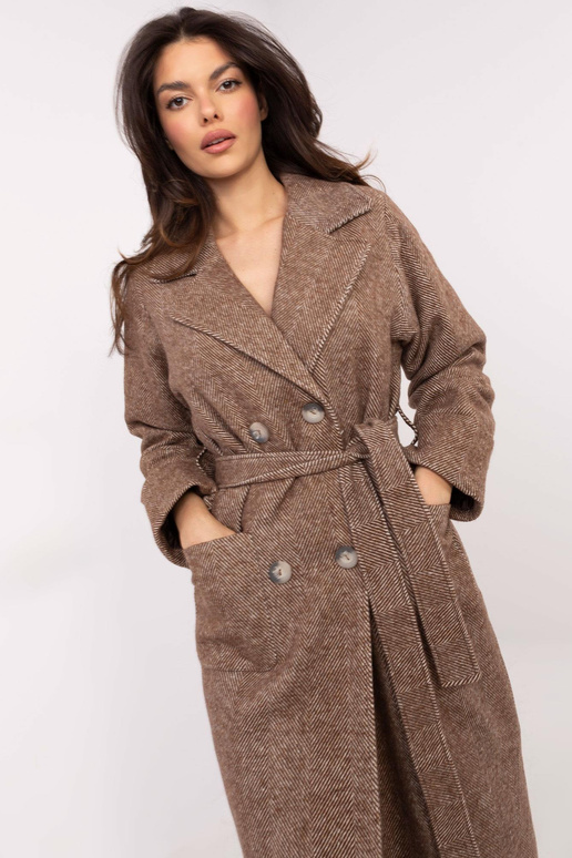 Kabát-LK-PL-509835.18P-hnědý Kabát-LK-PL-509835.18P-hnědý