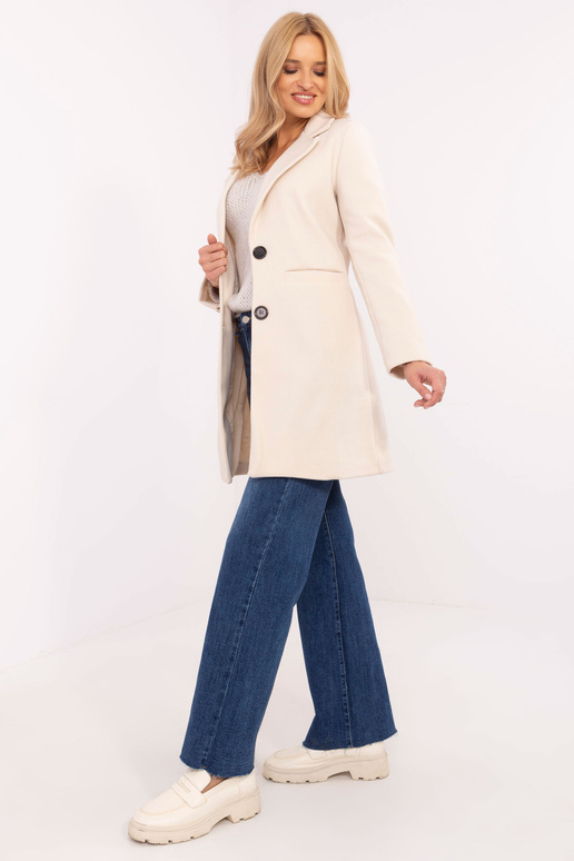 Kabát-TW-PL-BI-25533.18-světle béžový