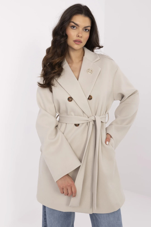 Kabát-TW-PL-BI-28987,85-světle béžový