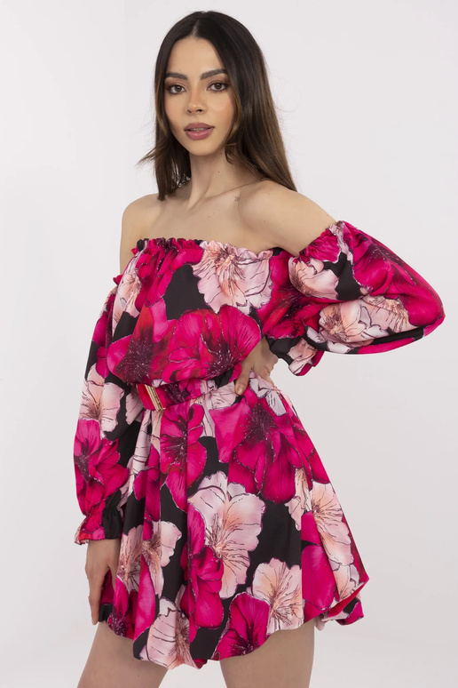 Šaty-MI-SK-A1447.84-černo-růžové